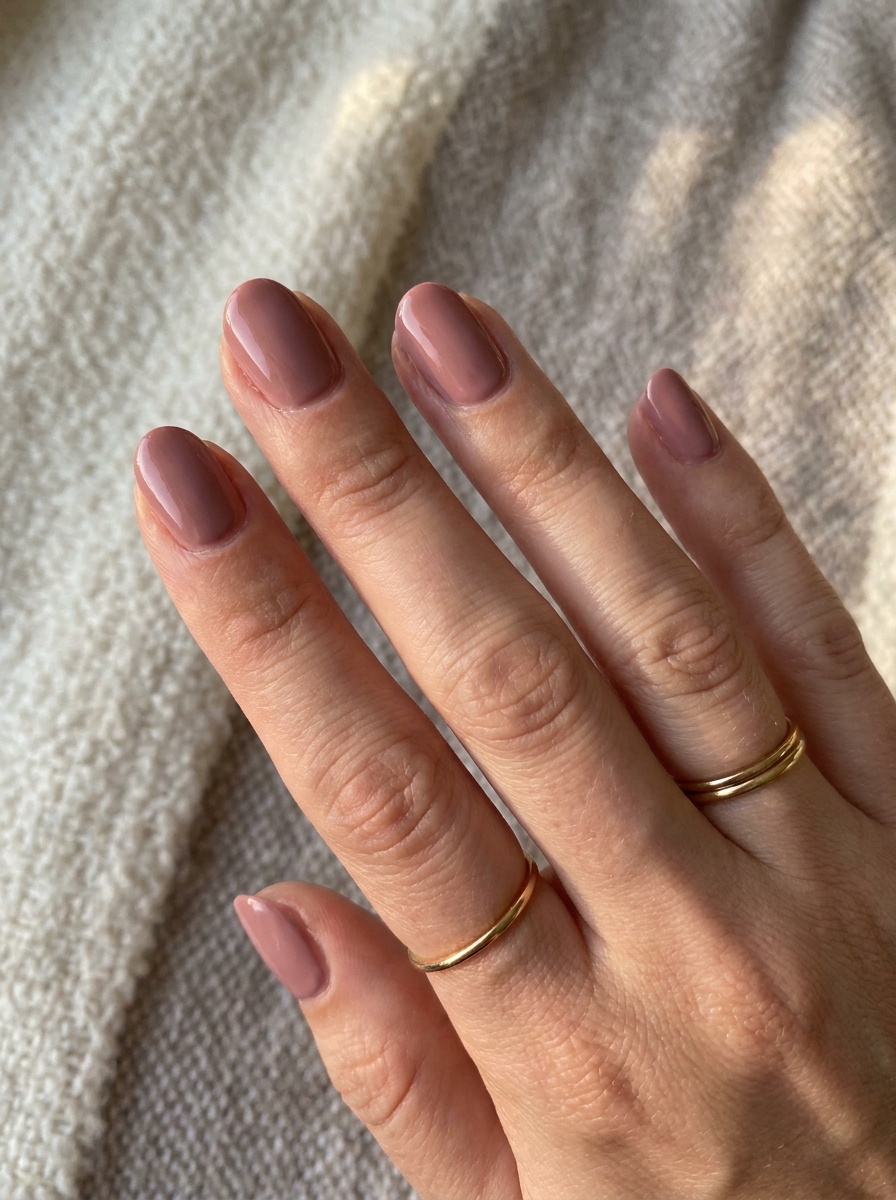 Dusty Rose Fall Nails als Simple Fall Nails Inspiration 2026
